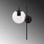 Opviq Viran - 10910 Lámpara de pared negra con tapa de cristal